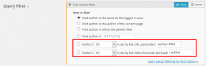 Passing Arguments – Post author filter