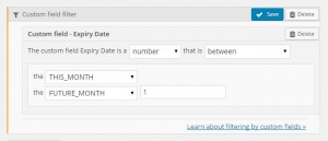 Filtering between data ranges