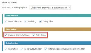 Enabling custom search for an existing WordPress Archive