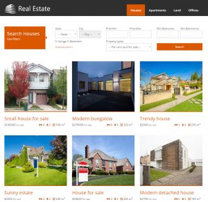 Custom search for houses, according to fields and taxonomy