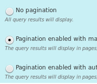 Pagination -  panneau d'admin