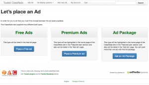 Toolset Classifieds - Let's place an Ad