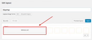 Reference cell in the layouts editor