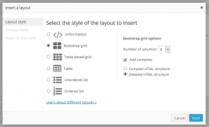 Bootstrap options