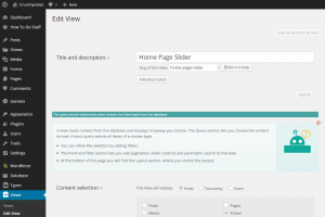 How Slider was implemented with the Views plugin (1/4)
