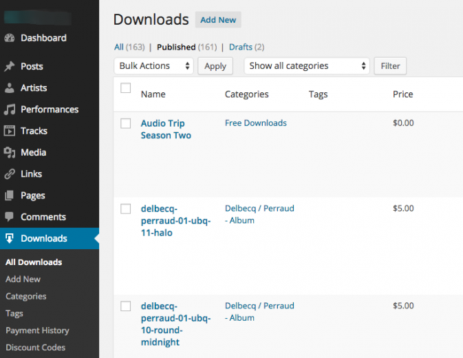EDD plugin stores your downloadable products as Downloads custom posts 