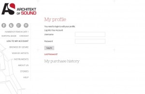 Login page