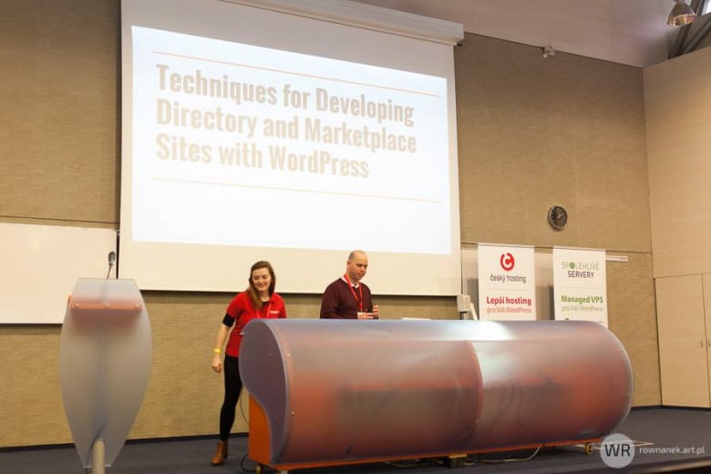 Amir Helzer starting his classifieds talk (WordCamp Prague 2015)