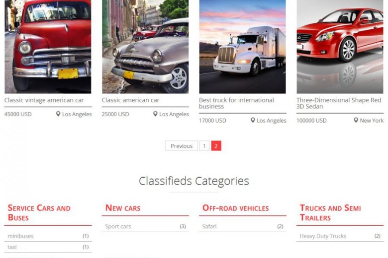 A classifieds site built with Toolset