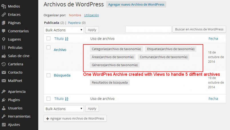 Natalia created two custom WordPress archives and used them to manage six archive pages.