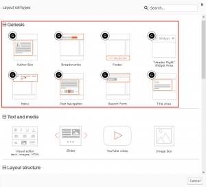 Genesis cells in the layout editor