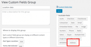 The new Address field in Types