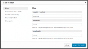 The map-insertion dialog