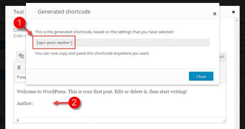 Inserting a generated Toolset shortcode into Avada theme’s page builder: text block element