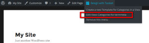 Edit Views in the current page