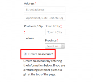 Create an account option is no more available when using CRED user forms