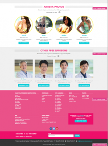 Bottom part of the Single Surgeon page - front-end