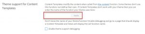 Theme Support For Content Templates - Function Name Field