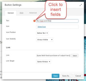 Inserting fields into text inputs