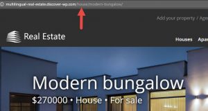 The URL of a "single house"