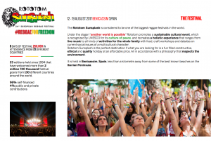 About the Rototom festival - press materials from Rototom archives