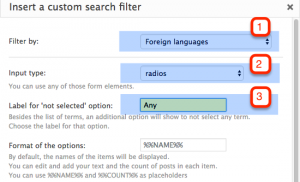 Include your taxonomy as a filter