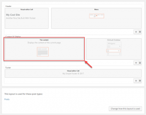 Simple template layout featuring The Content cell