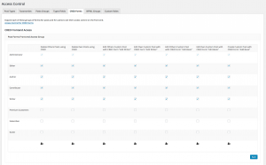 Access management for forms used for submitting post content