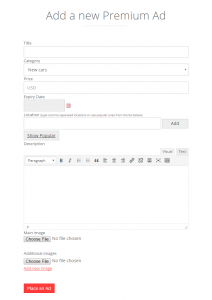 Content submission forms