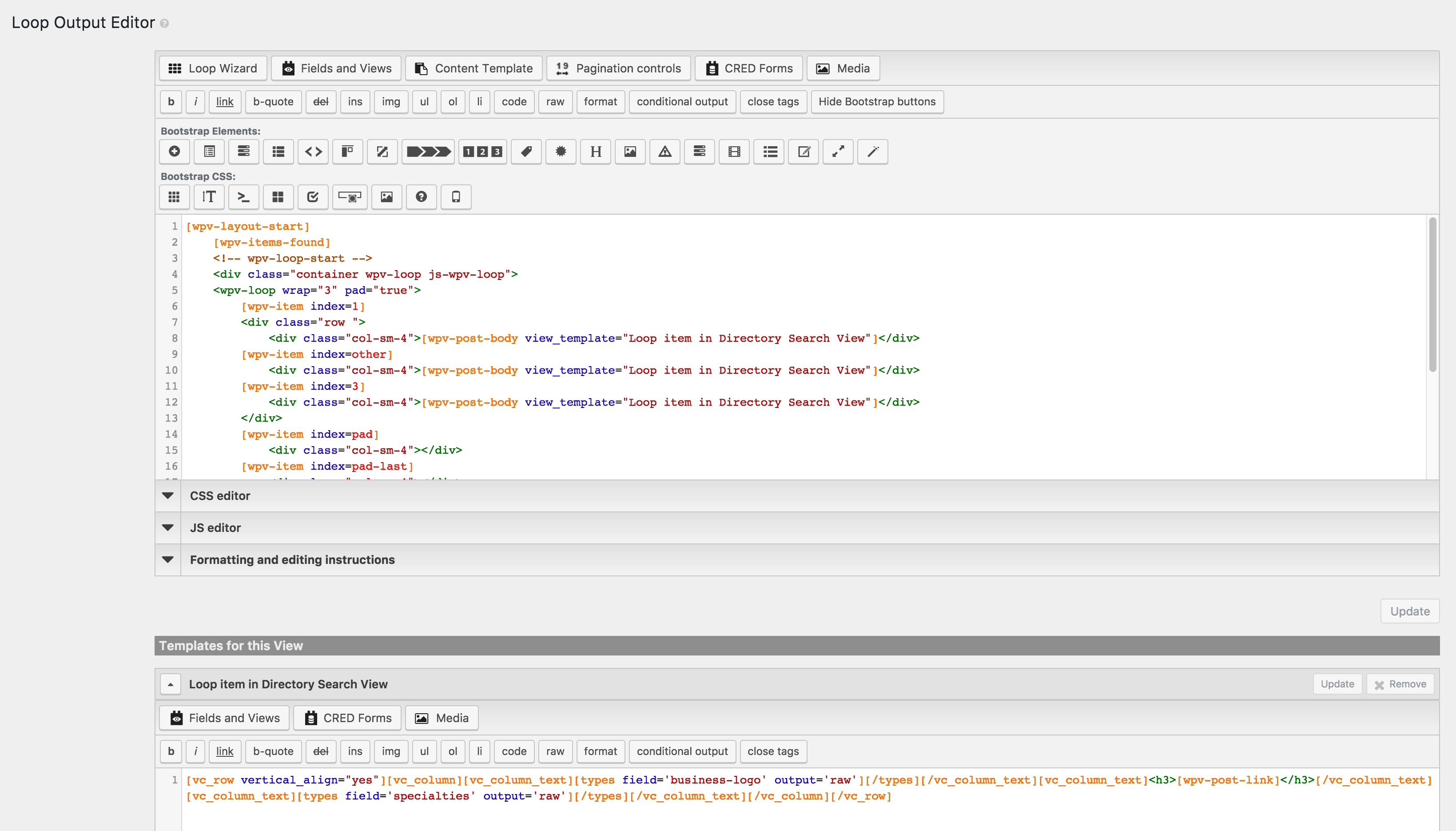 Loop Item in View returns html code when filtered with search/filters