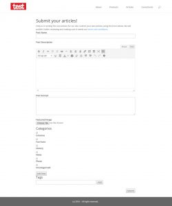 Post Form example on the front-end