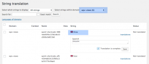 Strings wrapped in the wpml-string shortcodes appear the in WPML String Translation panel.