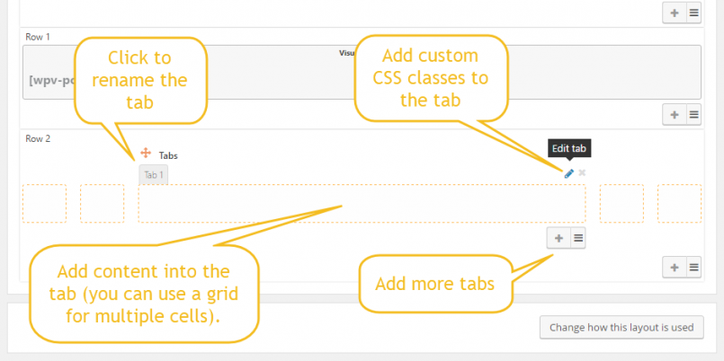 A tabs cell without any content yet