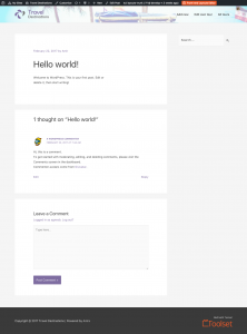 Right sidebar - front-end view