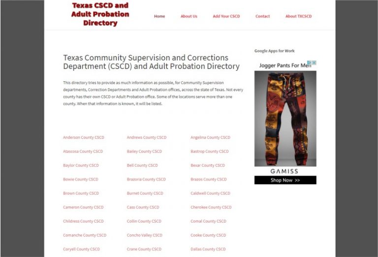 Texas CSCD Directory - Toolset Showcase