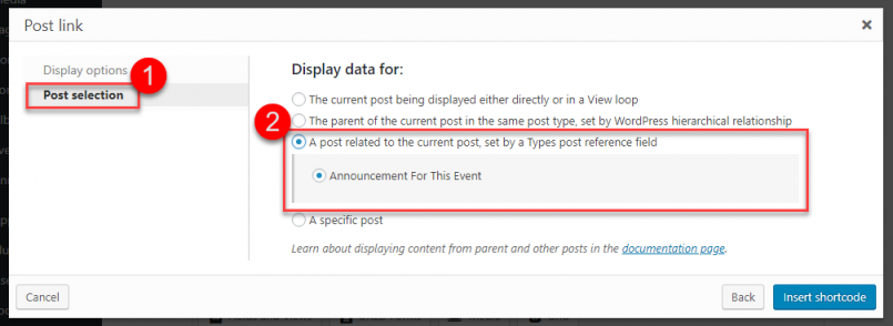 Easily display any information from the post related using the Post Reference Field