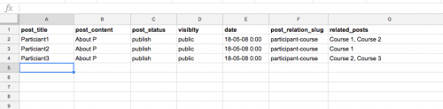 many-to-many relationships - CSV file