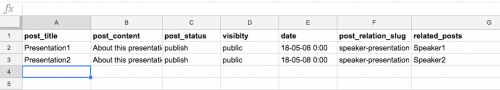 One-to-one relationships – CSV file