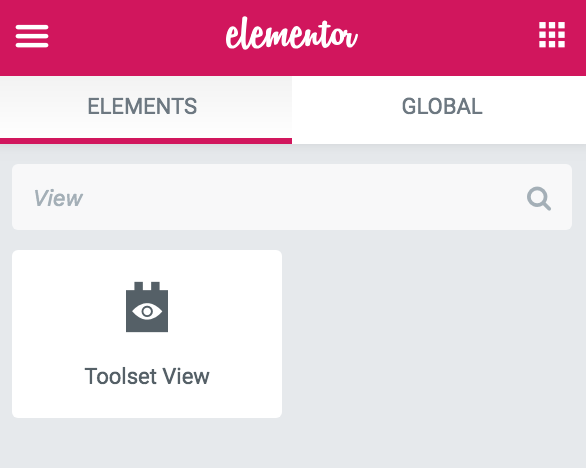 Toolset View Widget