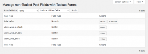 Managing non-Toolset Post Fields with Toolset Forms