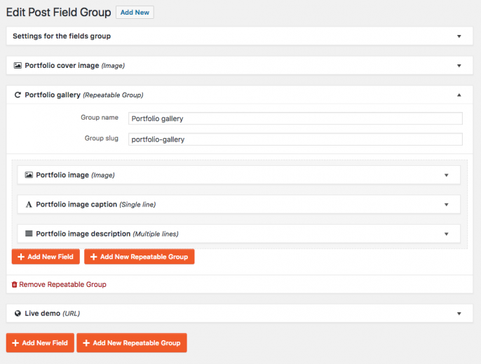 Custom fields defined in the Toolset Types plugin