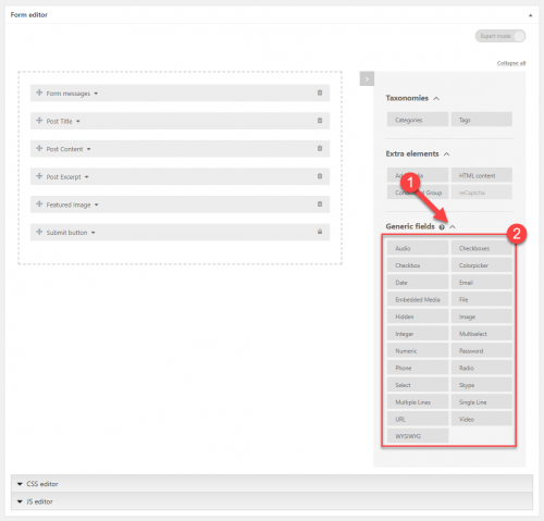 Inserting generic fields to forms