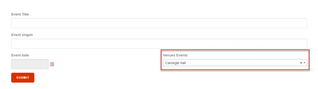 Form for creating child posts with the preselected parent selector field.