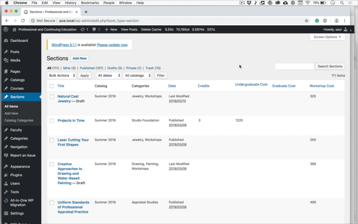 Custom filter in WordPress dashboard is only half working - Toolset