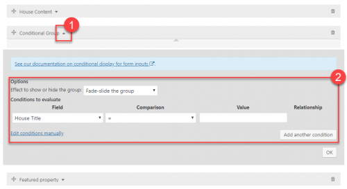 Toolset Forms - Conditional Group Options