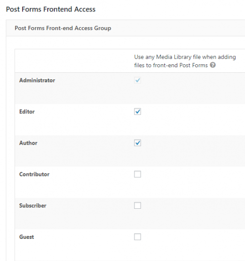 Using Toolset Access to control permissions for front-end forms usage of Media Manager