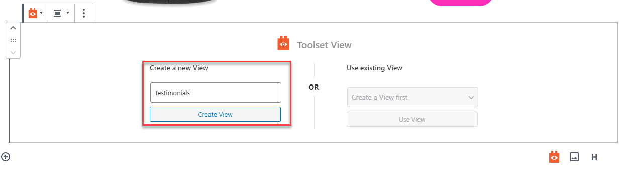 Create New Toolset View