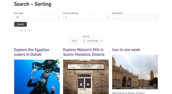 Adding front-end sorting to search results