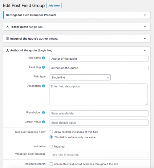 Adding custom fields to WooCommerce products