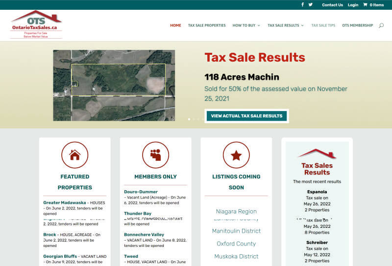 Ontario Tax Sales Toolset Showcase